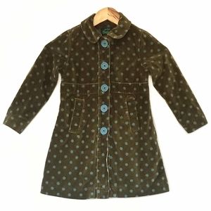 Mini Boden | 3-4y Girl Velvet Button Down Coat